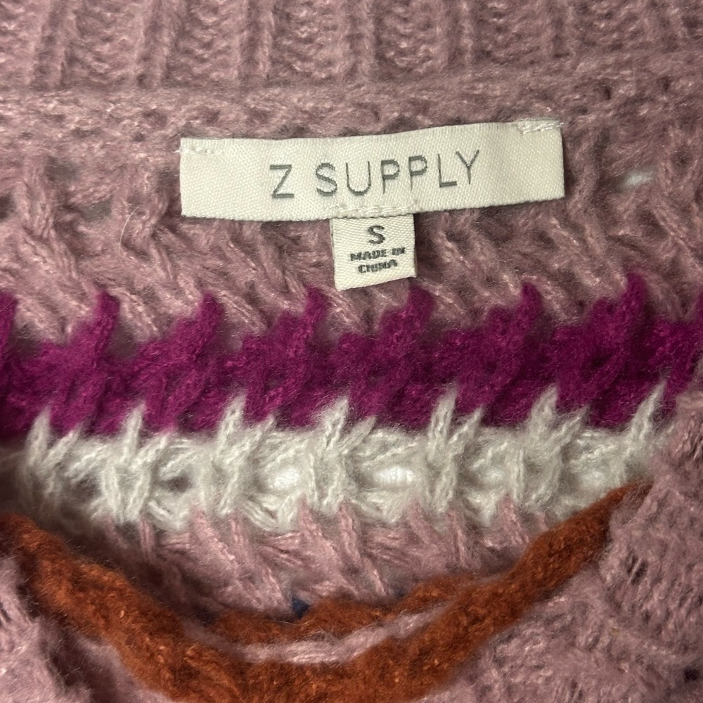 Z SUPPLY Ashville Striped Balloon Sleeve Striped Sweater Size Small - Picture 7 of 15